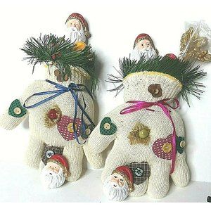 Fluffy Glove Santa Ornamental Christmas Decoration